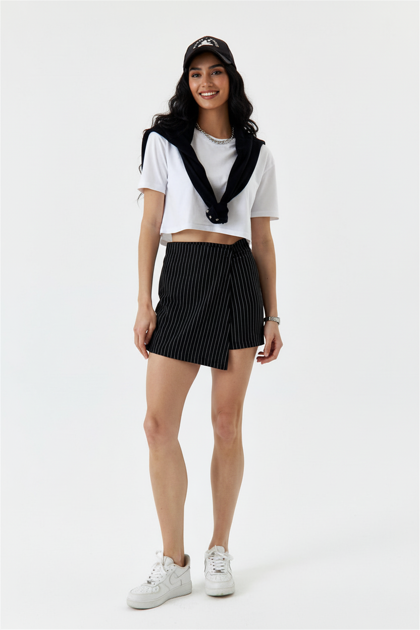 Striped Mini Skirt