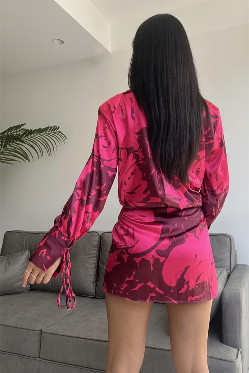 Rose Mini Shirt Dress