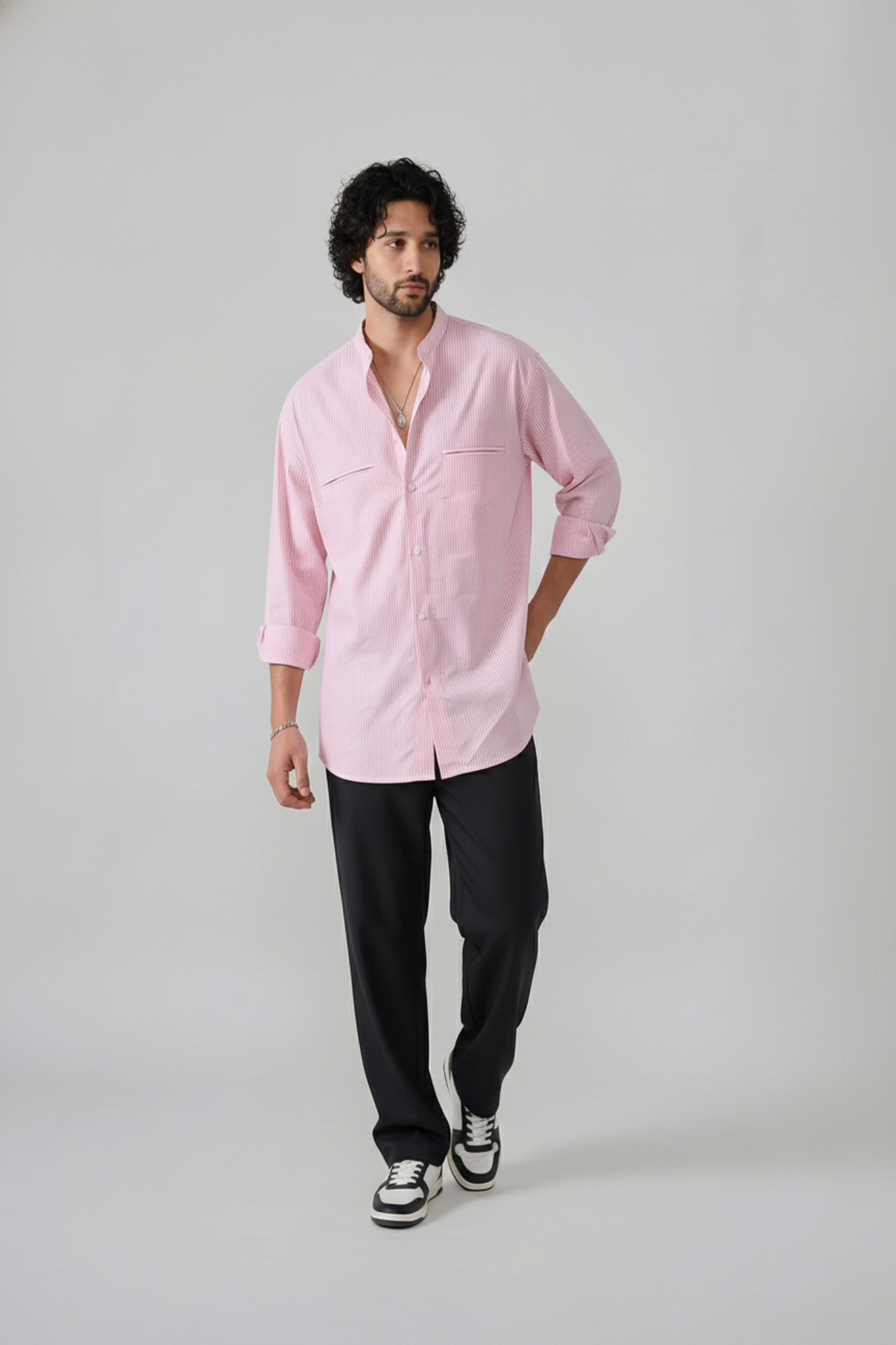 Pink Italian Stripe Shirt