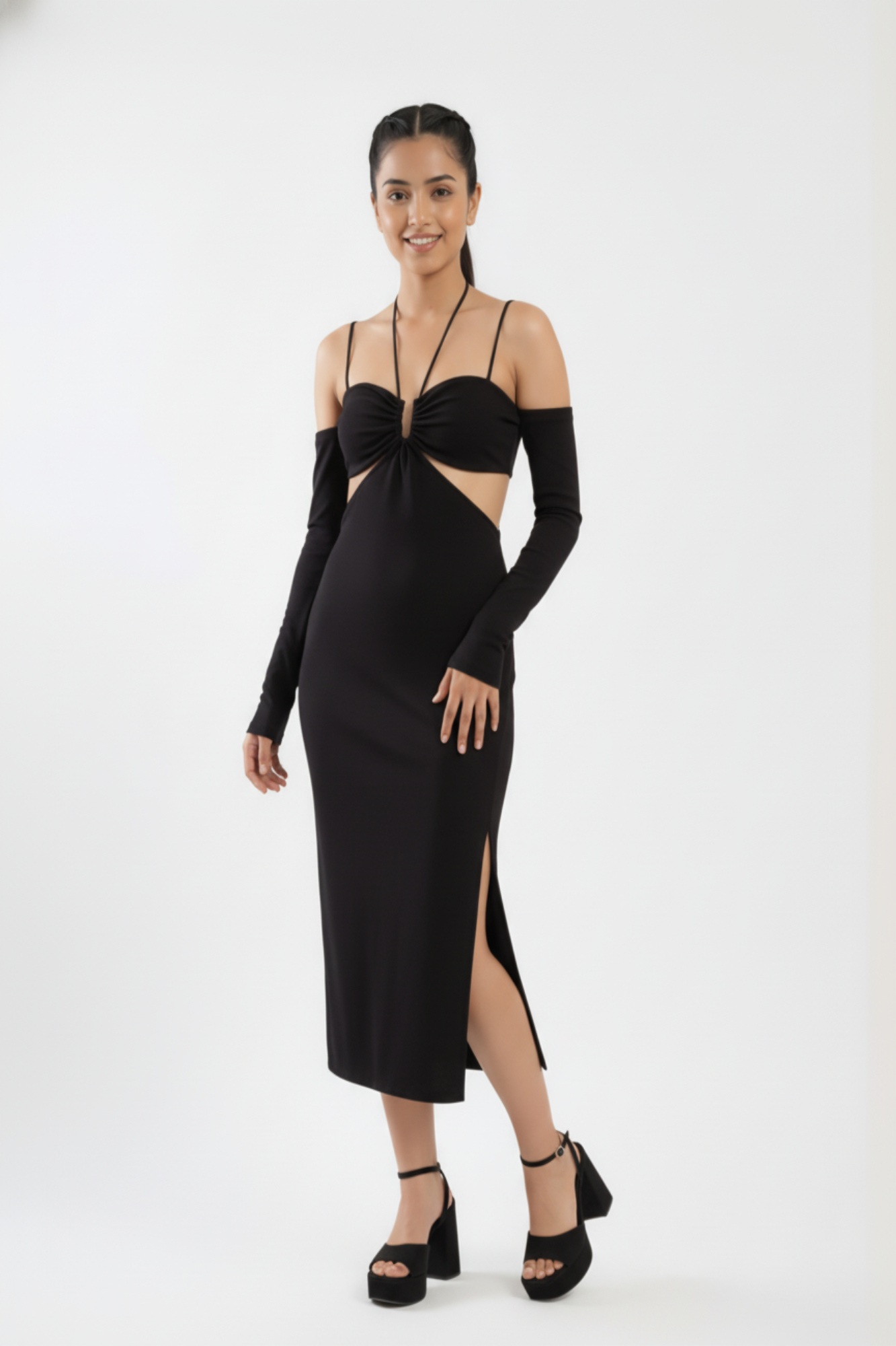 Charcoal Date Dress