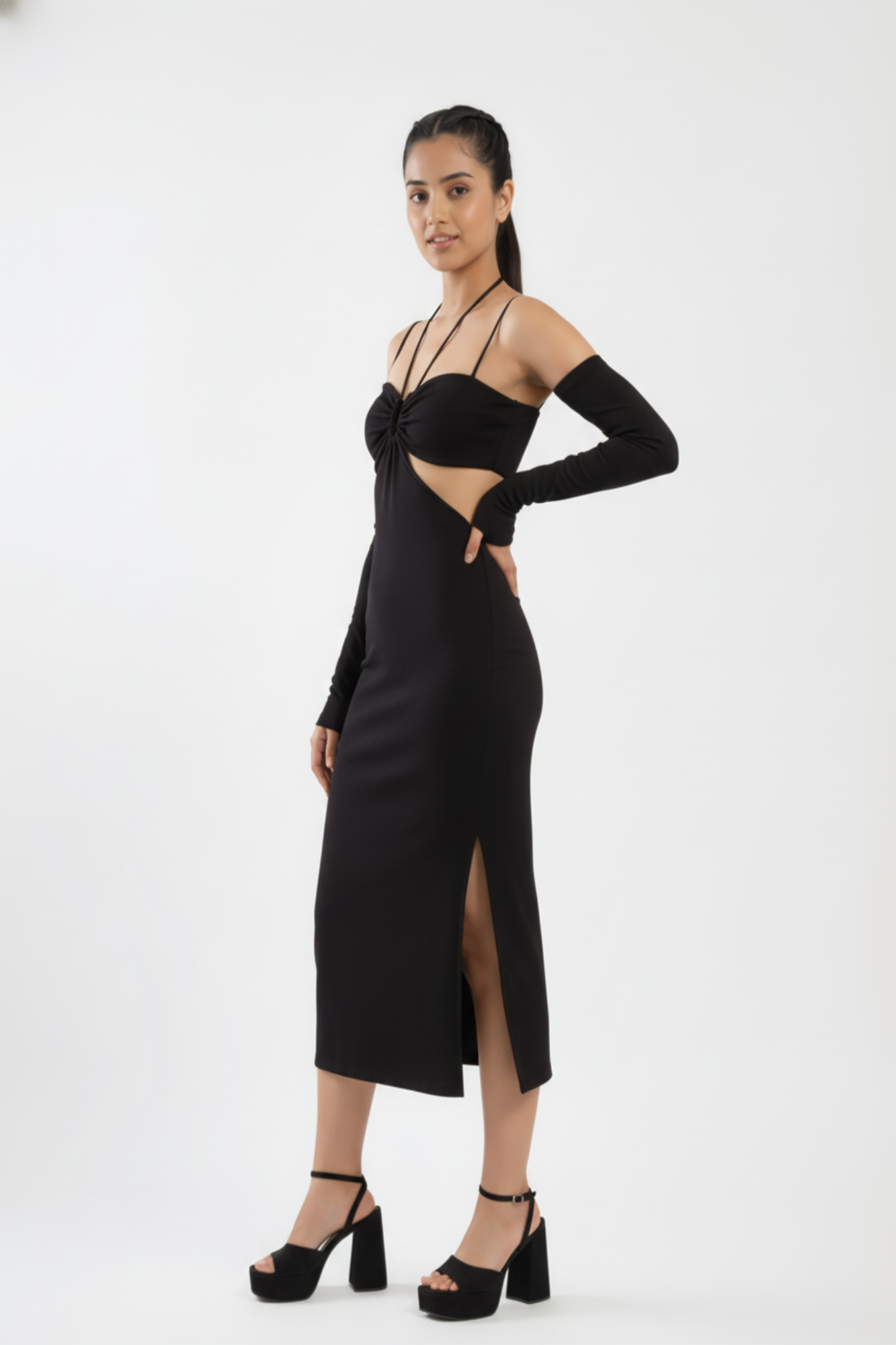 Charcoal Date Dress