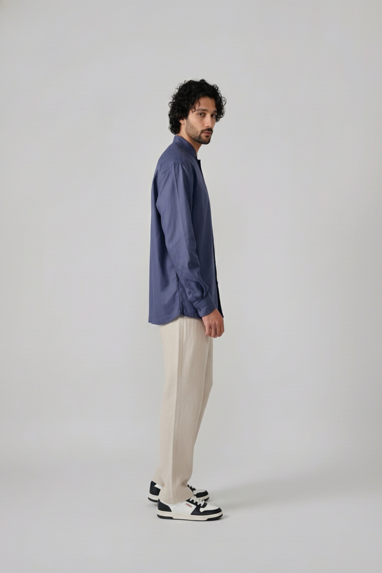 Grey Mandarin Shirt