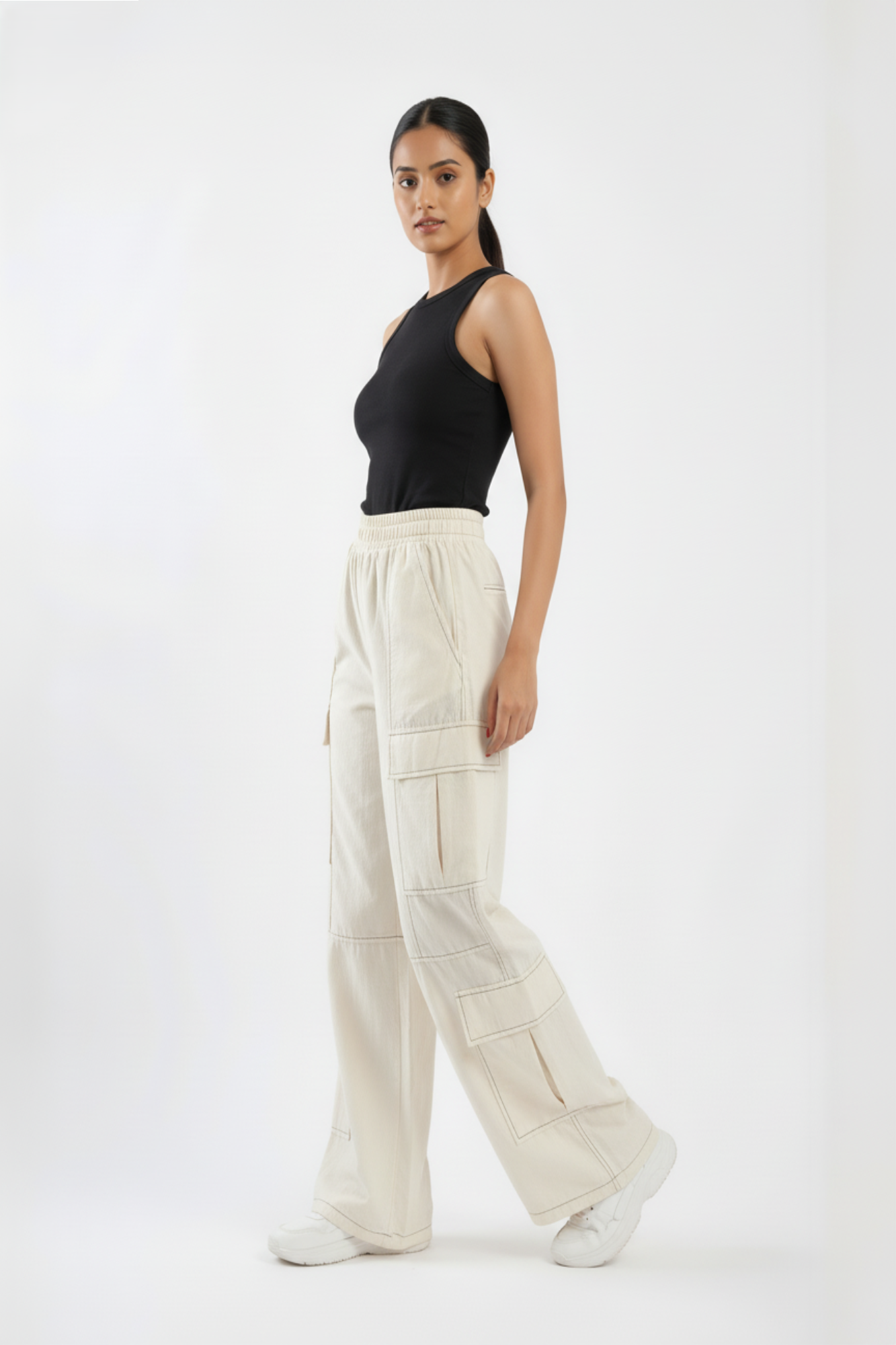 Ecru Topstitch Cargo