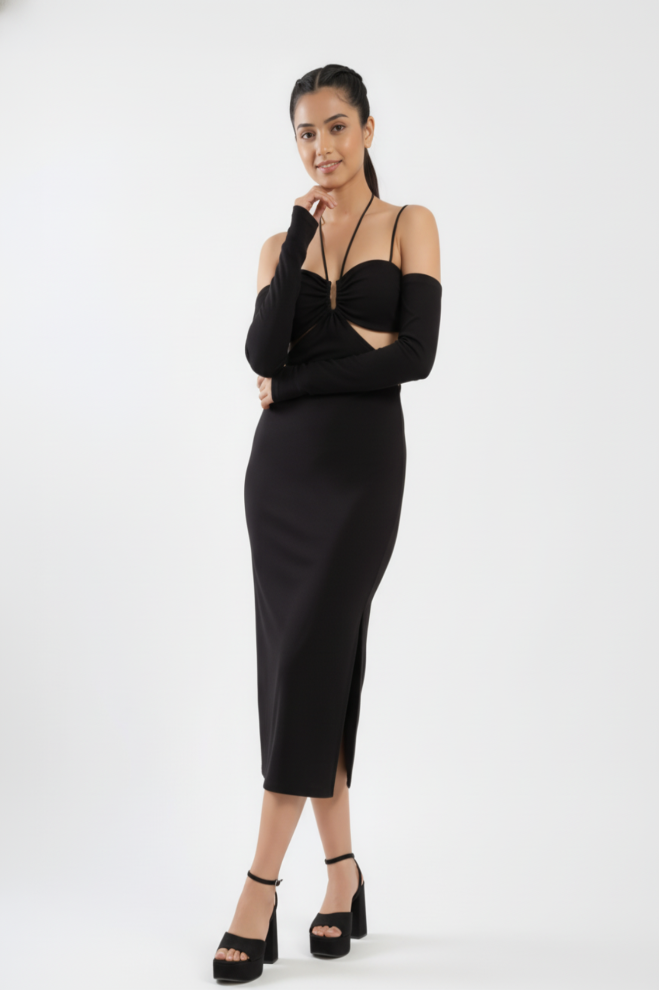 Charcoal Date Dress