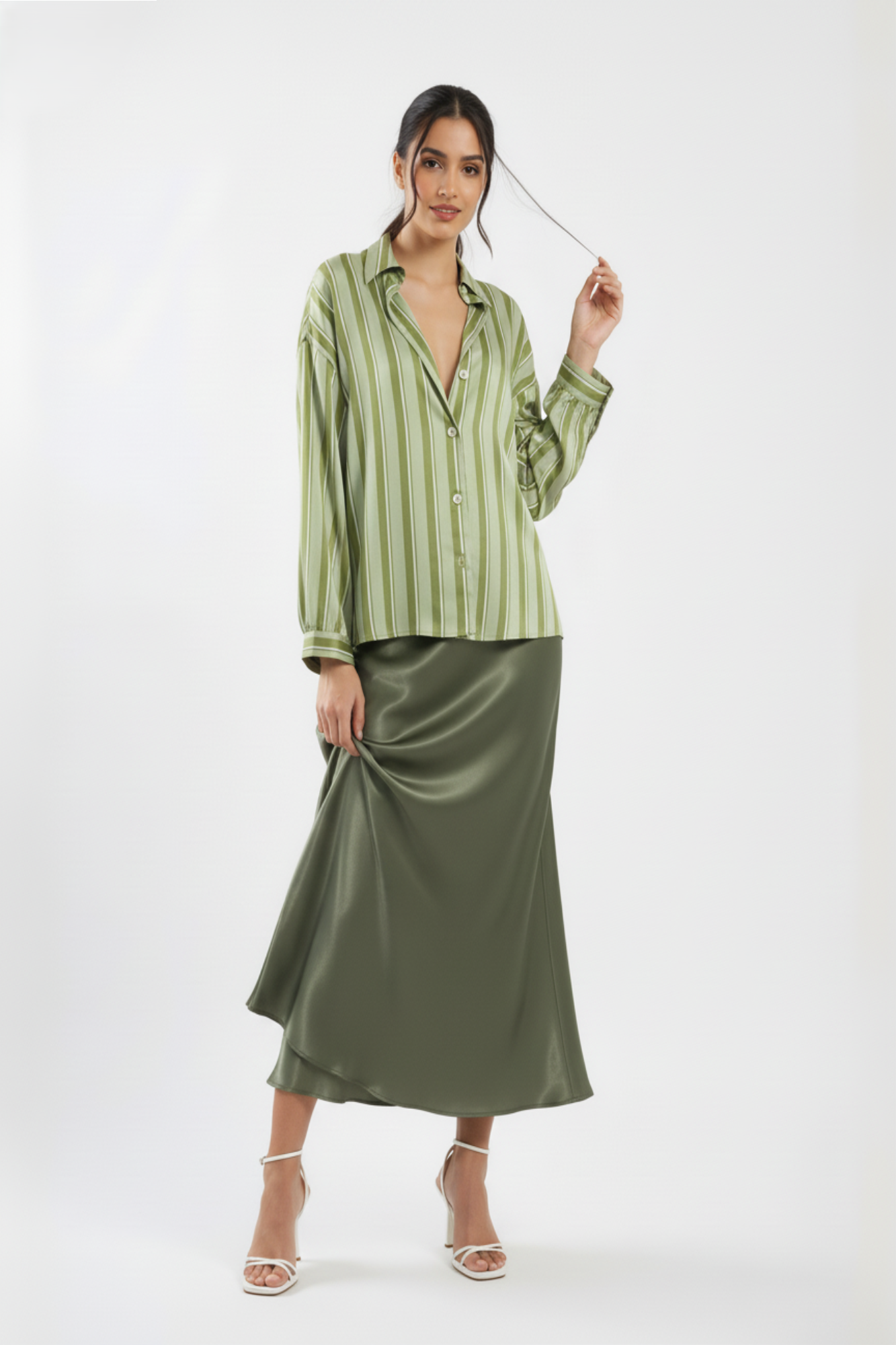 Green Stripped Shirt