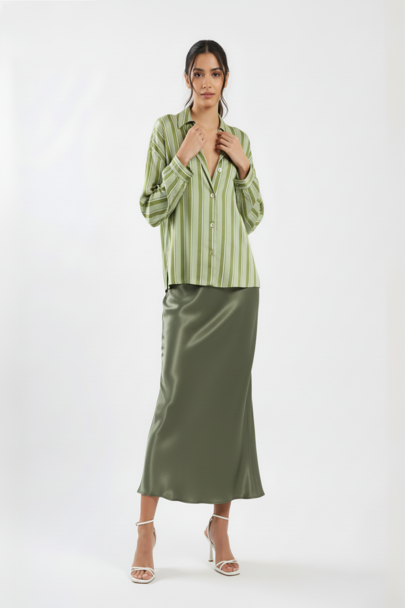 Green Stripped Shirt