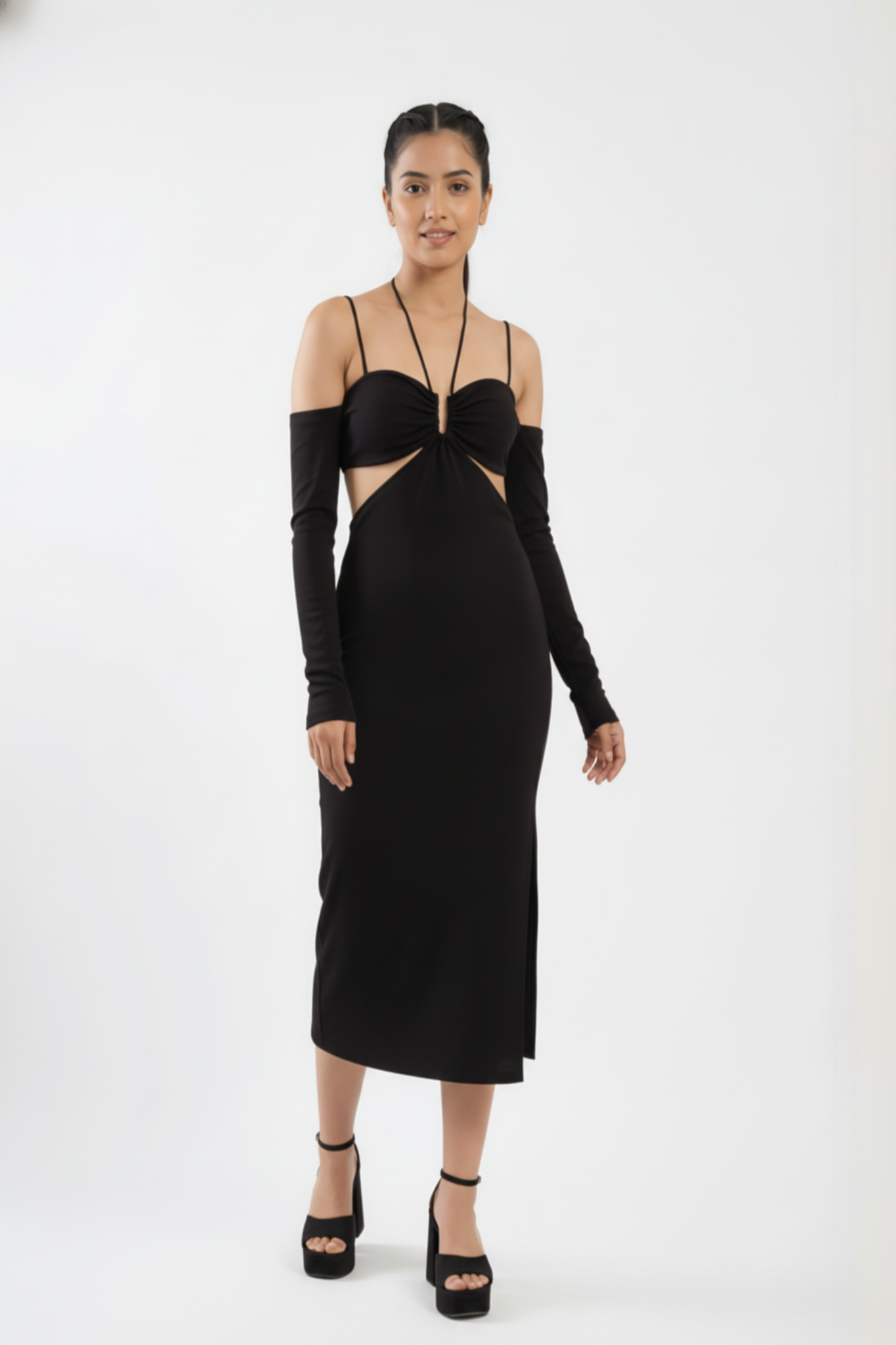 Charcoal Date Dress