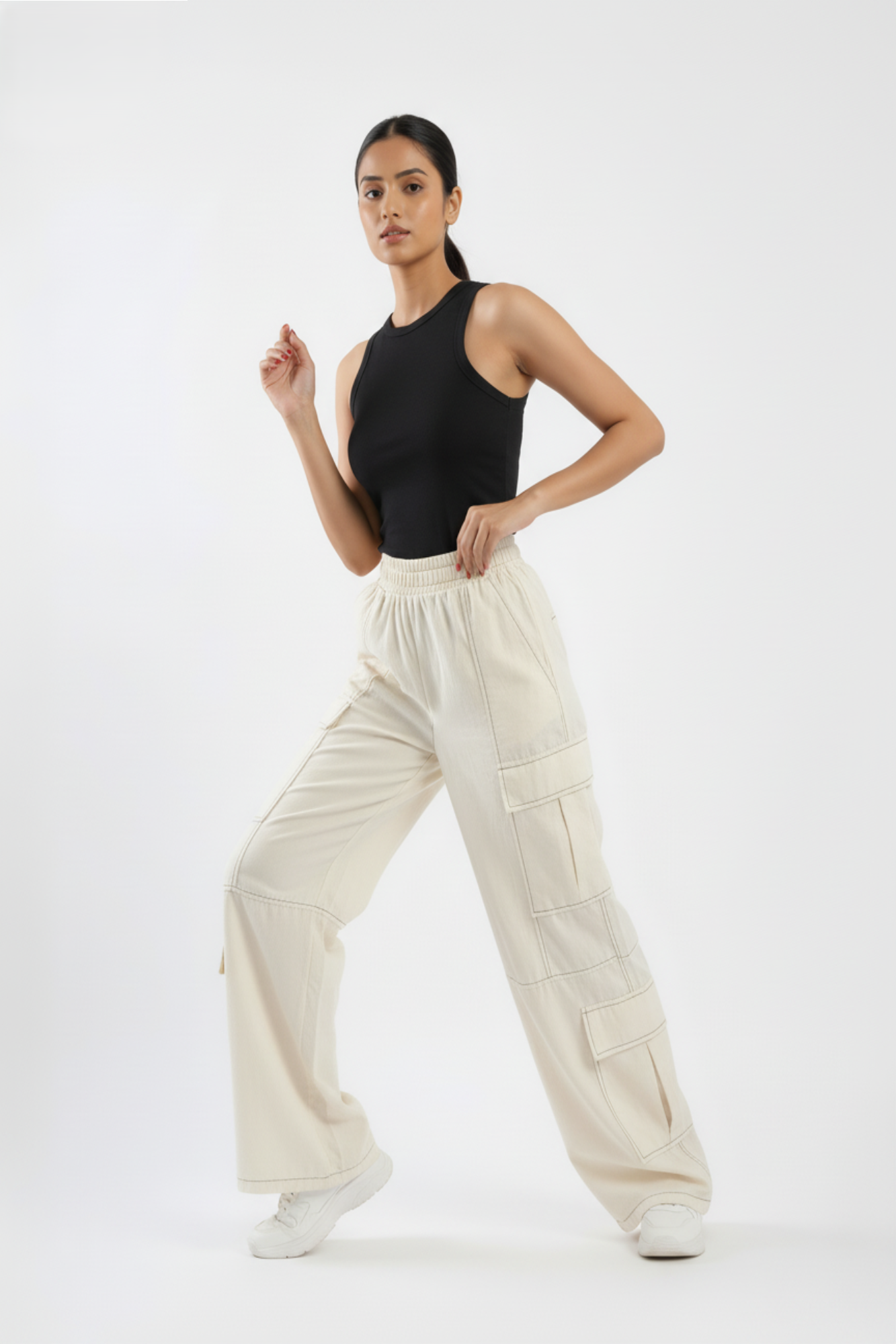 Ecru Topstitch Cargo